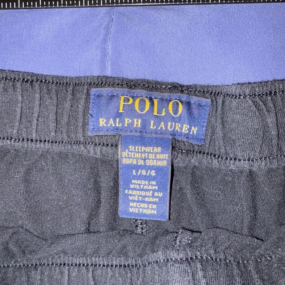 Polo Ralph Lauren Pajama Pants Mens Large Black Sleepwear Drawstring Pockets